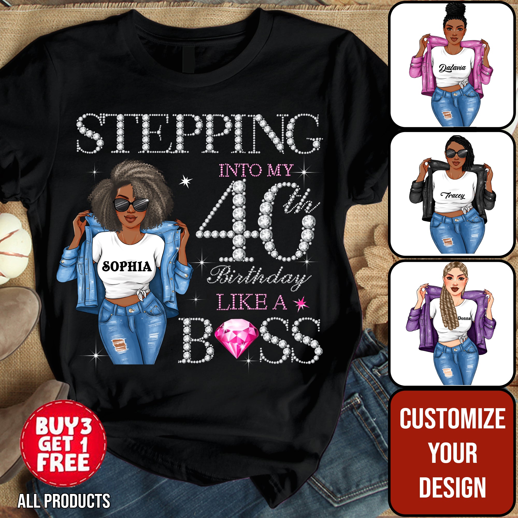 40th Birthday Shirts, Custom Birthday Shirts, Turning 40 Shirt, Gifts For Women Turning 40, 40th Birthday Shirts For Her-YPT-HMT