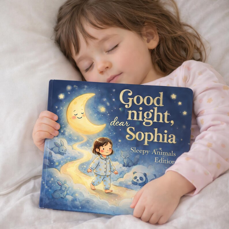 Personalized Bedtime Story Book for Kids – Custom Name Good Night Book – Baby Shower Gift, Newborn Gift, Birthday Gift for Kids