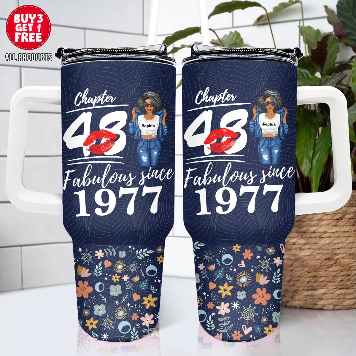 Personalized Tumbler With Straw, Gift Ideas 48th Birthday Woman-ALK