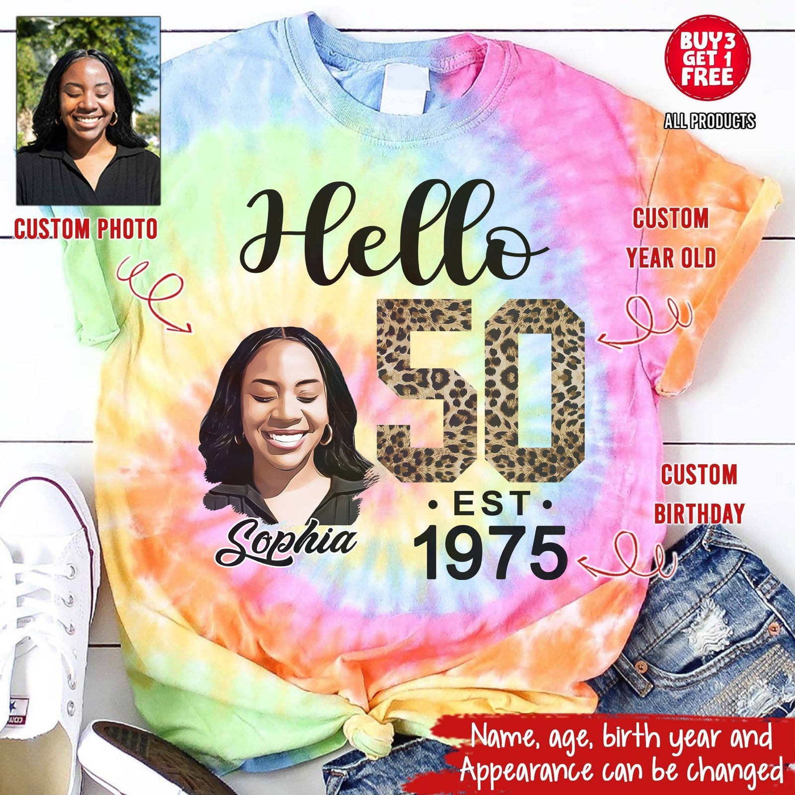 50th Birthday Shirts, Custom Birthday Shirts, Turning 50 Shirt, Gifts For Women Turning 50, 50 And Fabulous Shirt, 1975 Shirt, 50th Birthday Shirts For Her-YPT-HCT