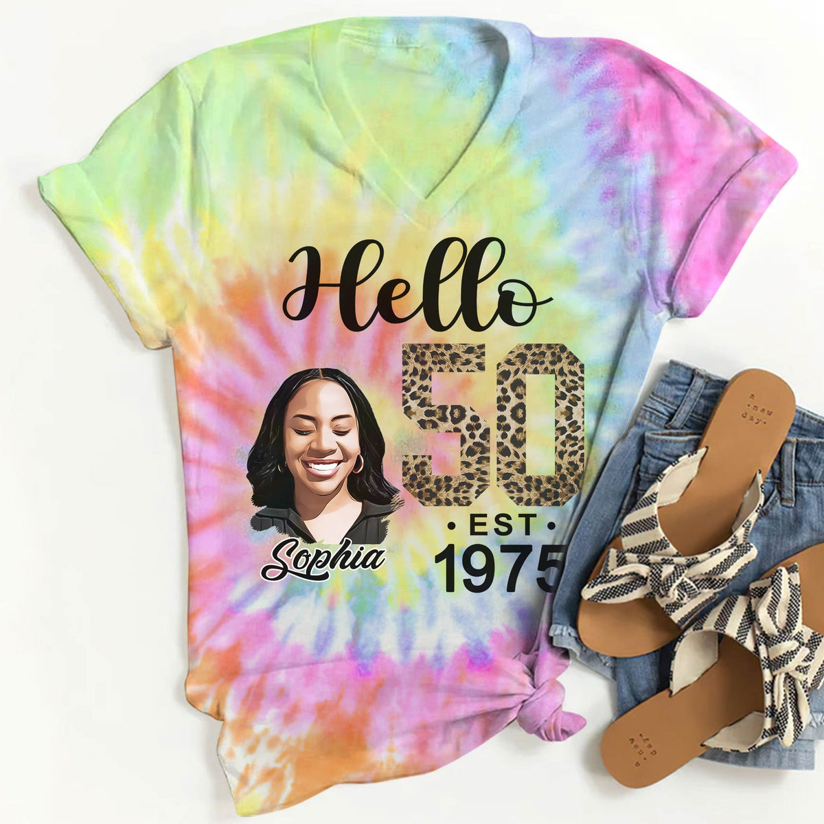 50th Birthday Shirts, Custom Birthday Shirts, Turning 50 Shirt, Gifts For Women Turning 50, 50 And Fabulous Shirt, 1975 Shirt, 50th Birthday Shirts For Her-YPT-HCT