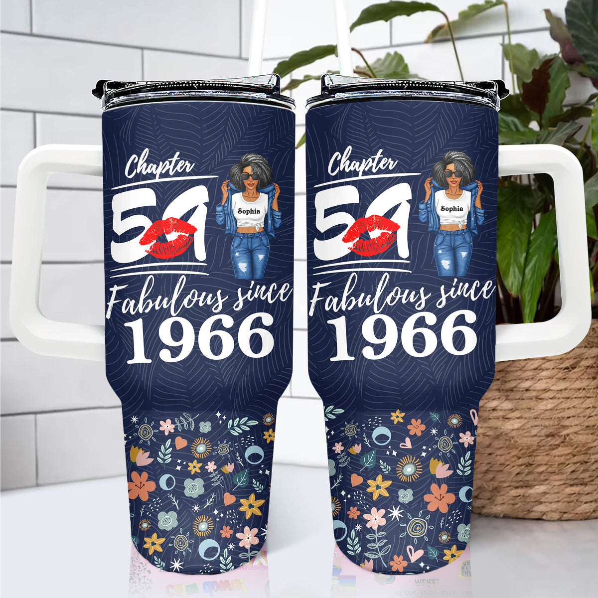 Personalized Tumbler With Straw, Gift Ideas 59th Birthday Woman-ALK