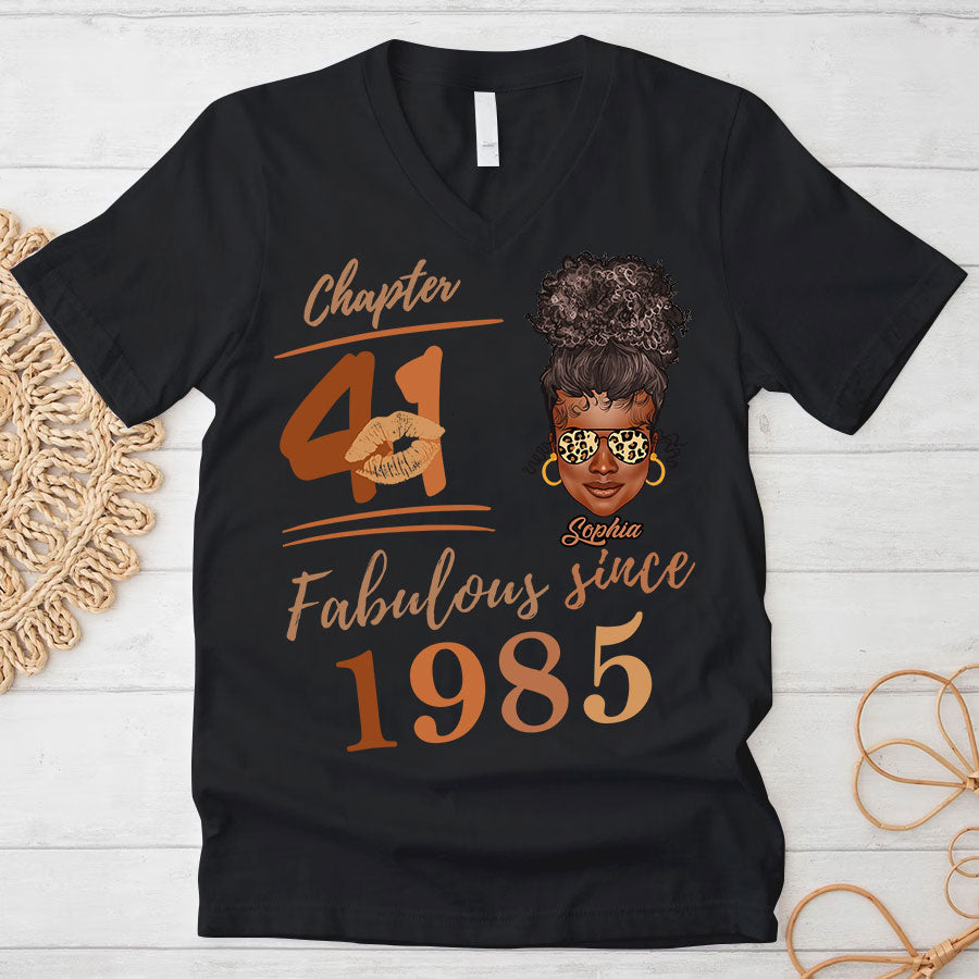 Chapter 41, Fabulous Since 1985 41st Birthday Unique T Shirt For Woman, Her Gifts For 41 Years Old , Turning 41 Birthday Cotton Shirt TLQ