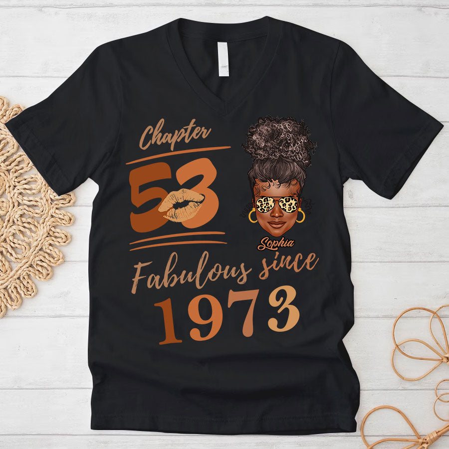 Chapter 53, Fabulous Since 1973 53rd Birthday Unique T Shirt For Woman, Her Gifts For 53 Years Old , Turning 53 Birthday Cotton Shirt TLQ