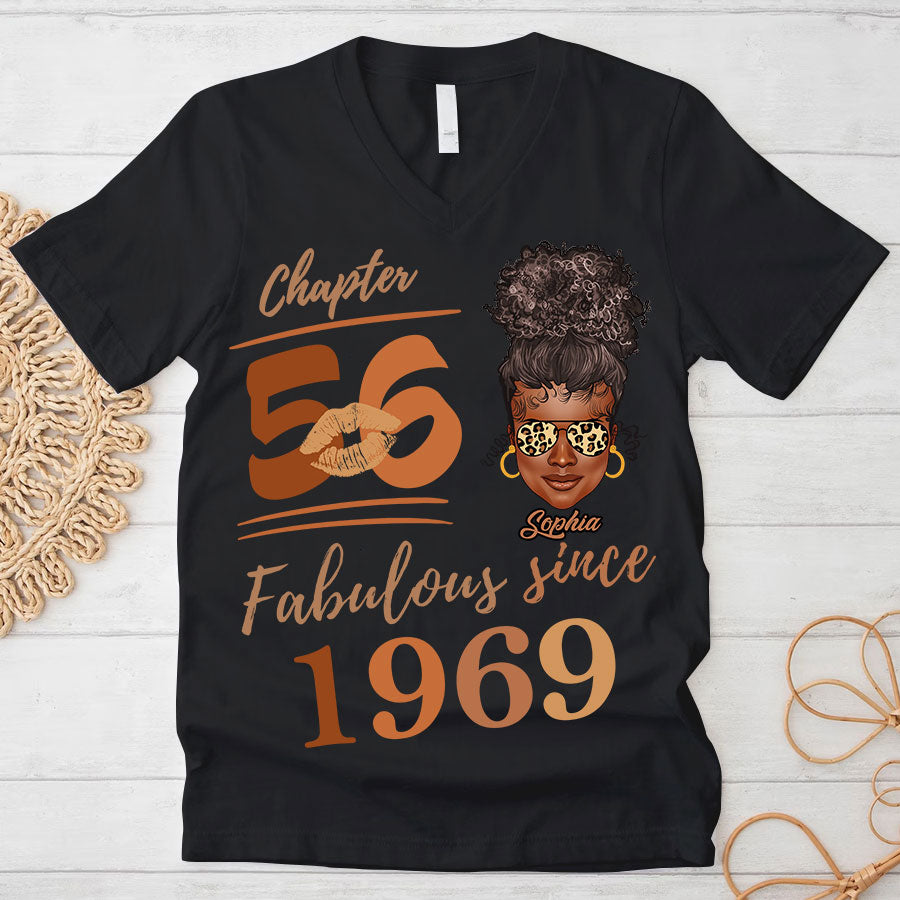 Chapter 56, Fabulous Since 1969 56th Birthday Unique T Shirt For Woman, Her Gifts For 56 Years Old , Turning 56 Birthday Cotton Shirt TLQ