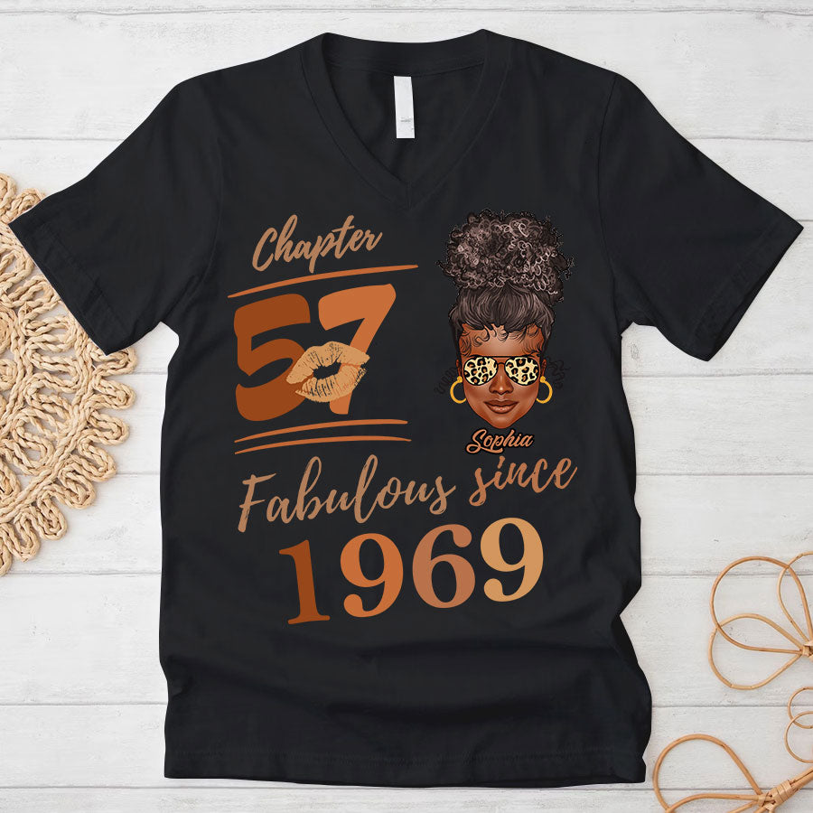 Chapter 57, Fabulous Since 1969 57th Birthday Unique T Shirt For Woman, Her Gifts For 57 Years Old , Turning 57 Birthday Cotton Shirt TLQ