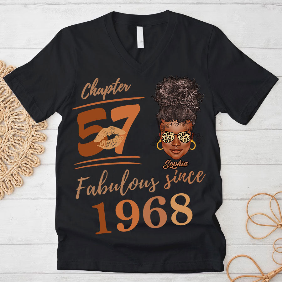 Chapter 57, Fabulous Since 1968 57th Birthday Unique T Shirt For Woman, Her Gifts For 57 Years Old , Turning 57 Birthday Cotton Shirt TLQ