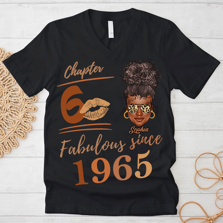 Chapter 60, Fabulous Since 1965 60th Birthday Unique T Shirt For Woman, Her Gifts For 60 Years Old , Turning 60 Birthday Cotton Shirt TLQ