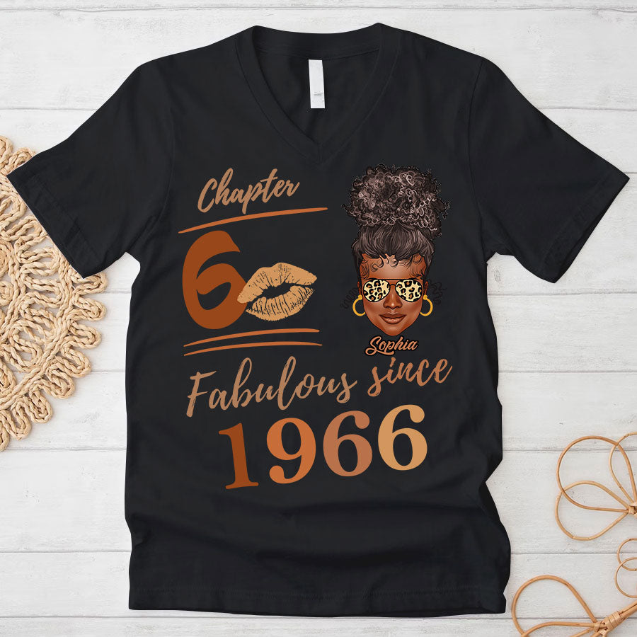 Chapter 60, Fabulous Since 1966 60th Birthday Unique T Shirt For Woman, Her Gifts For 60 Years Old , Turning 60 Birthday Cotton Shirt TLQ
