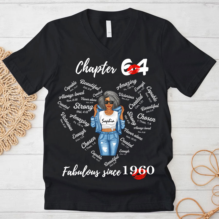 Chapter 64 Fabulous Since 1960 64th Birthday Unique T Shirt For Woman, Her Gifts For 64 Years Old , Turning 64 Birthday Cotton Shirt-TLQ
