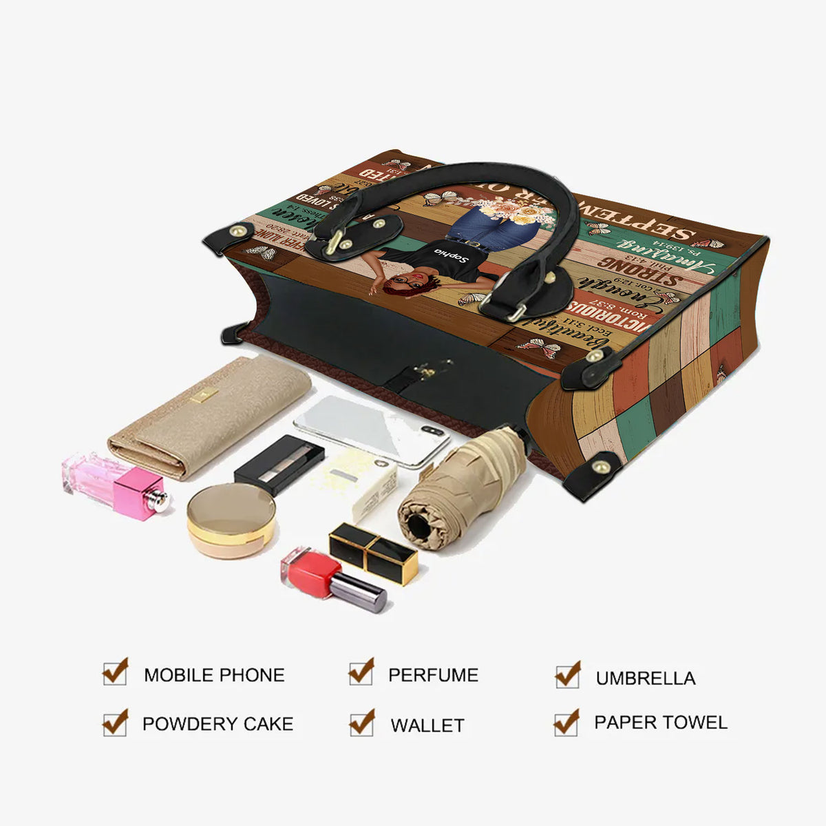 Personalized Leather Bag - September Birthday Gifts For September Queens, Queen Was Born In September