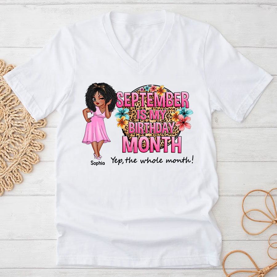September Birthday Shirt, Custom Birthday Shirt, Queens Born In September, September Birthday Shirts For Woman