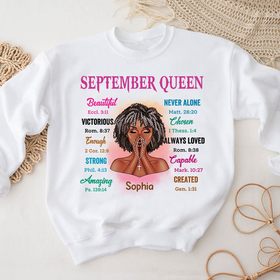 September Birthday Shirt, Custom Birthday Shirt, September Birthday Shirts For Woman, September Birthday Gifts