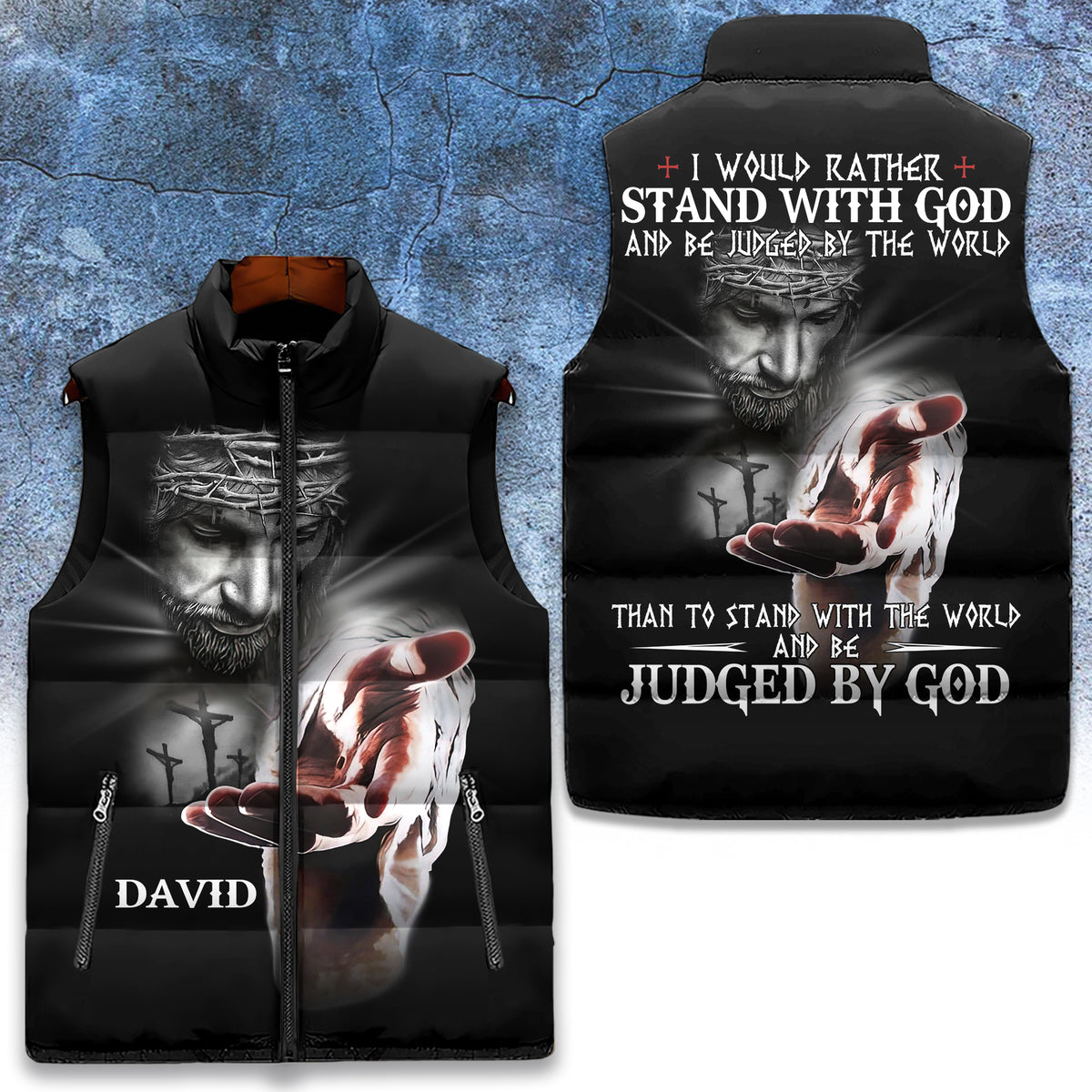 Puffer Vest - Personalized Gift Ideas, Stand With God