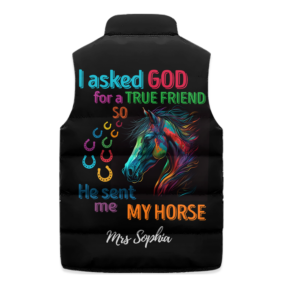 Puffer Vest - Gift Ideas For Woman , Horse Lovers