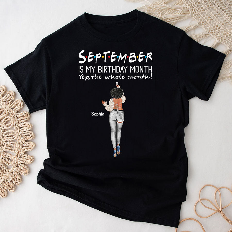 September Birthday Shirt, Custom Birthday Shirt, Queens Born In September, September Birthday Shirts For Woman