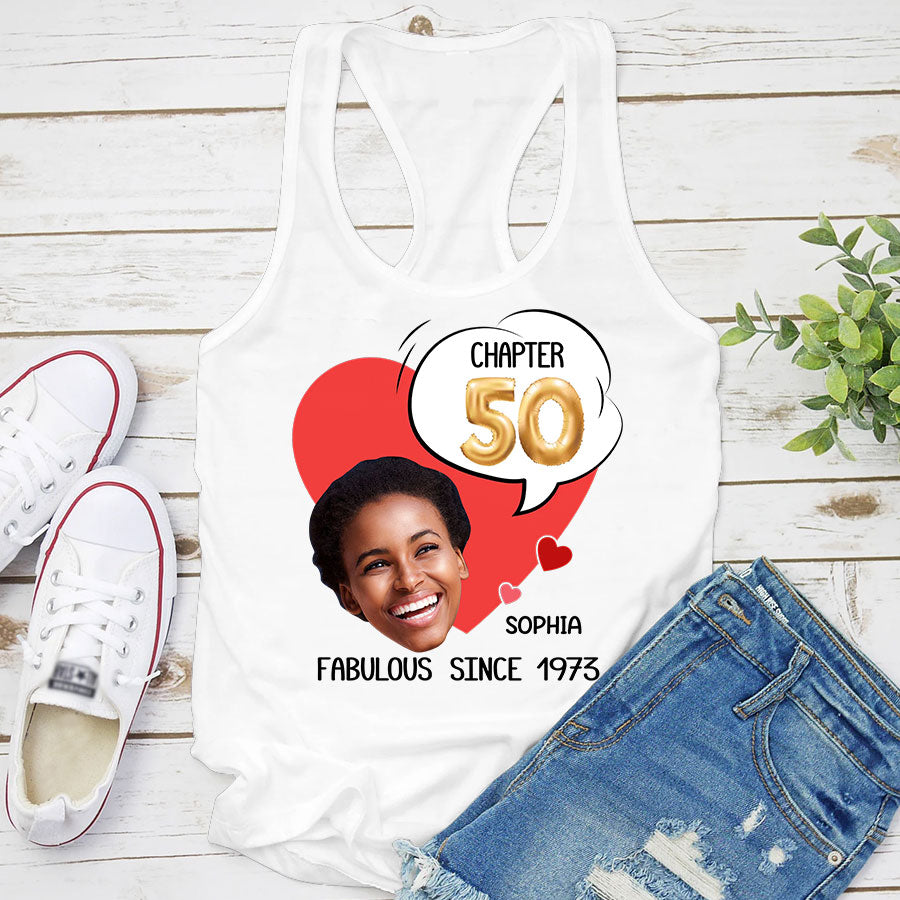 50th birthday shirts for her, Personalised 50th birthday gifts, 1973 t shirt, 50 and fabulous shirt, 50th birthday shirt ideas, gift ideas 50th birthday woman