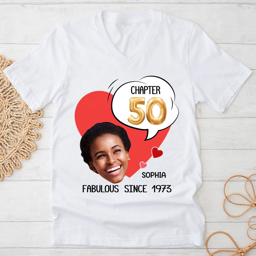 50th birthday shirts for her, Personalised 50th birthday gifts, 1973 t shirt, 50 and fabulous shirt, 50th birthday shirt ideas, gift ideas 50th birthday woman