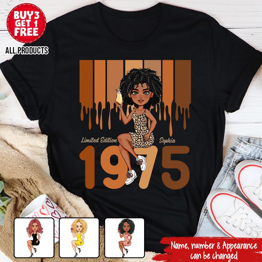 50th Birthday Shirts For Her, Personalised 50th Birthday Gifts, 1975 T Shirt, 50 And Fabulous Shirt, 50th Birthday Shirt Ideas, Gift Ideas 50th Birthday Woman -YPT-HMT