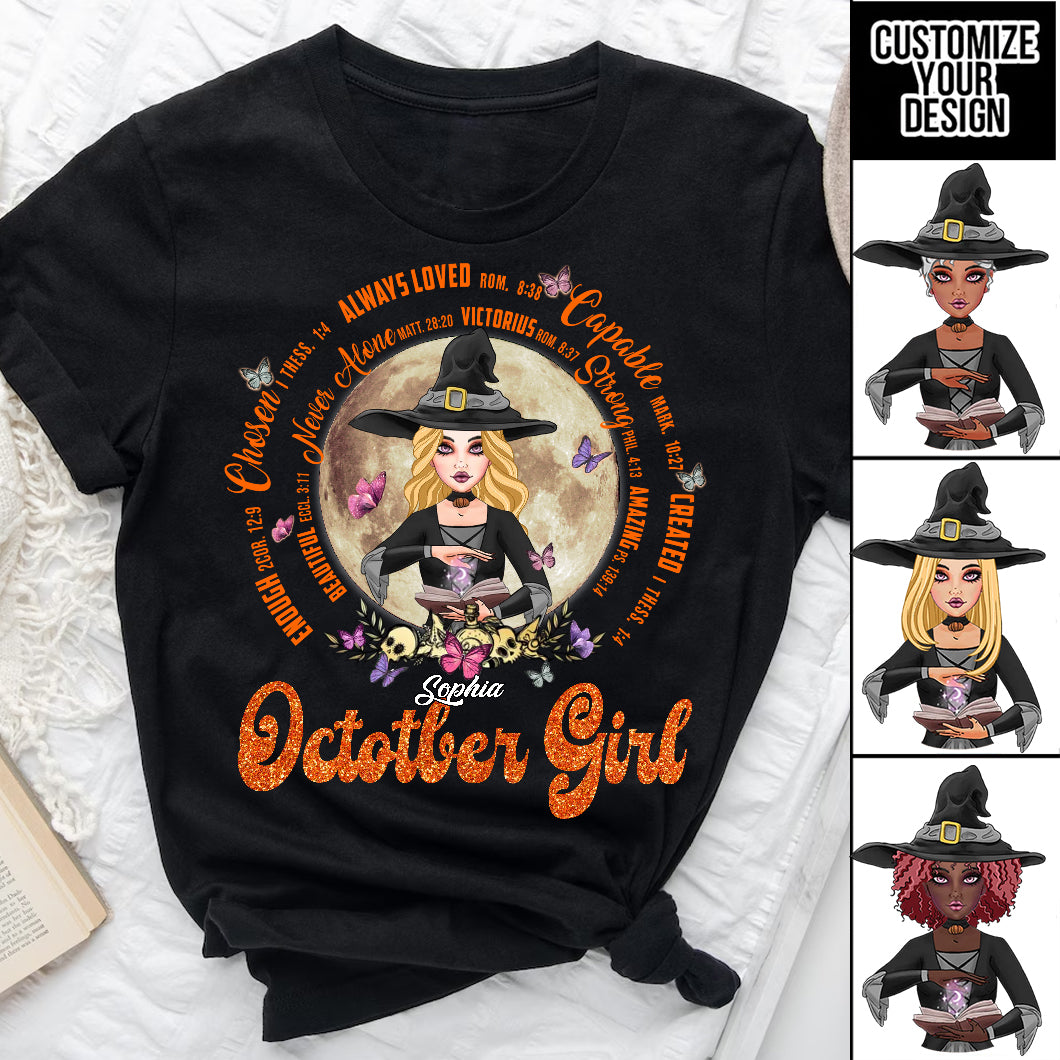 Personalized October Birthday Shirt, Custom Birthday Shirt, Queens are Born In October, October Birthday Shirts For Woman, October Birthday Gifts-YPT-ALK