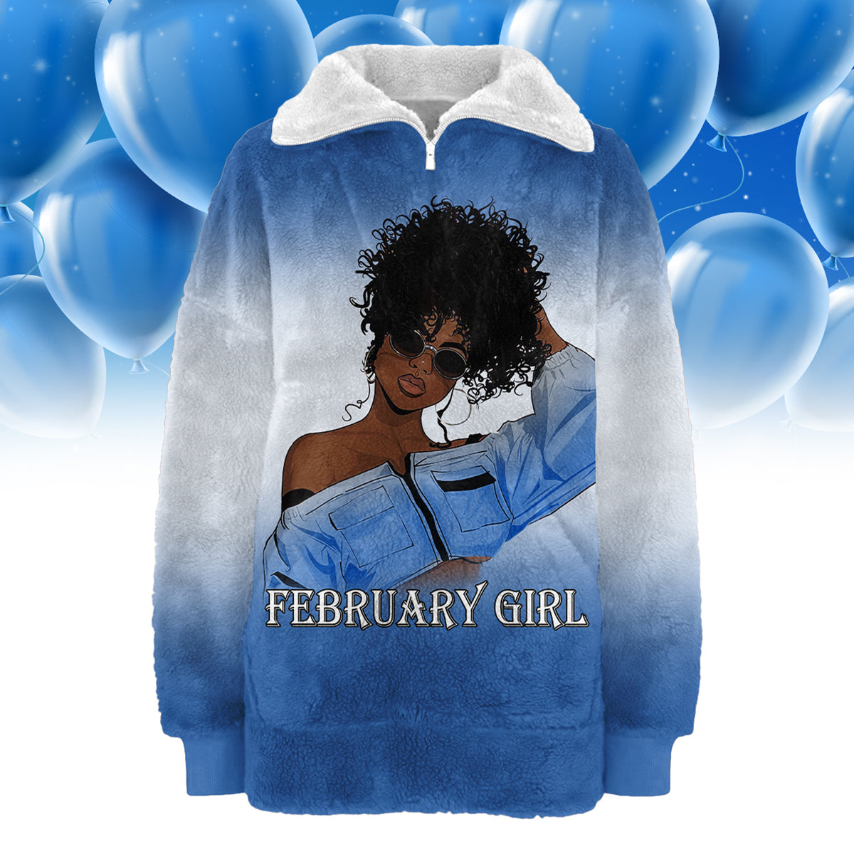 Borg Fleece Sweatshirt - Personalized Gift For Girls