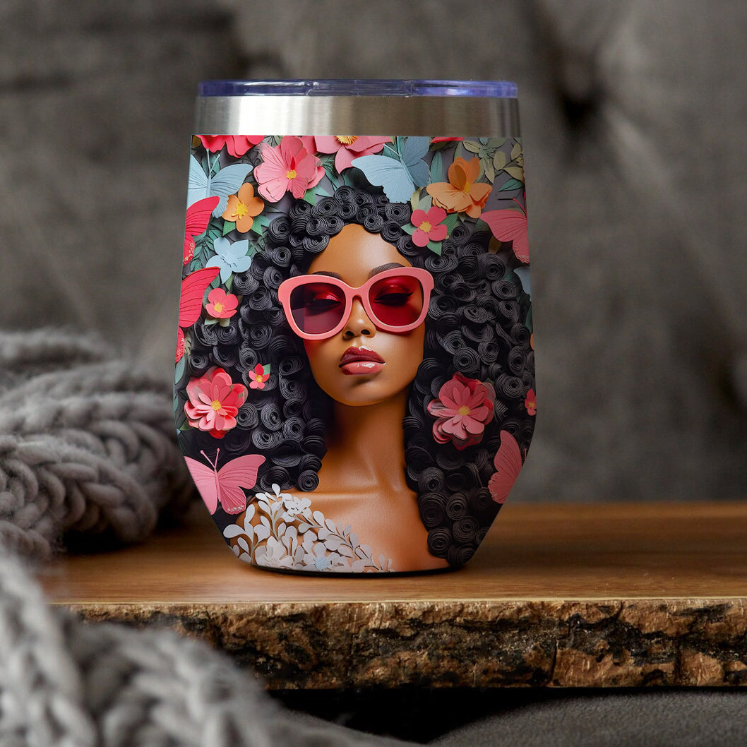 Personalized Wine Tumbler - Birthday Gift For Girls