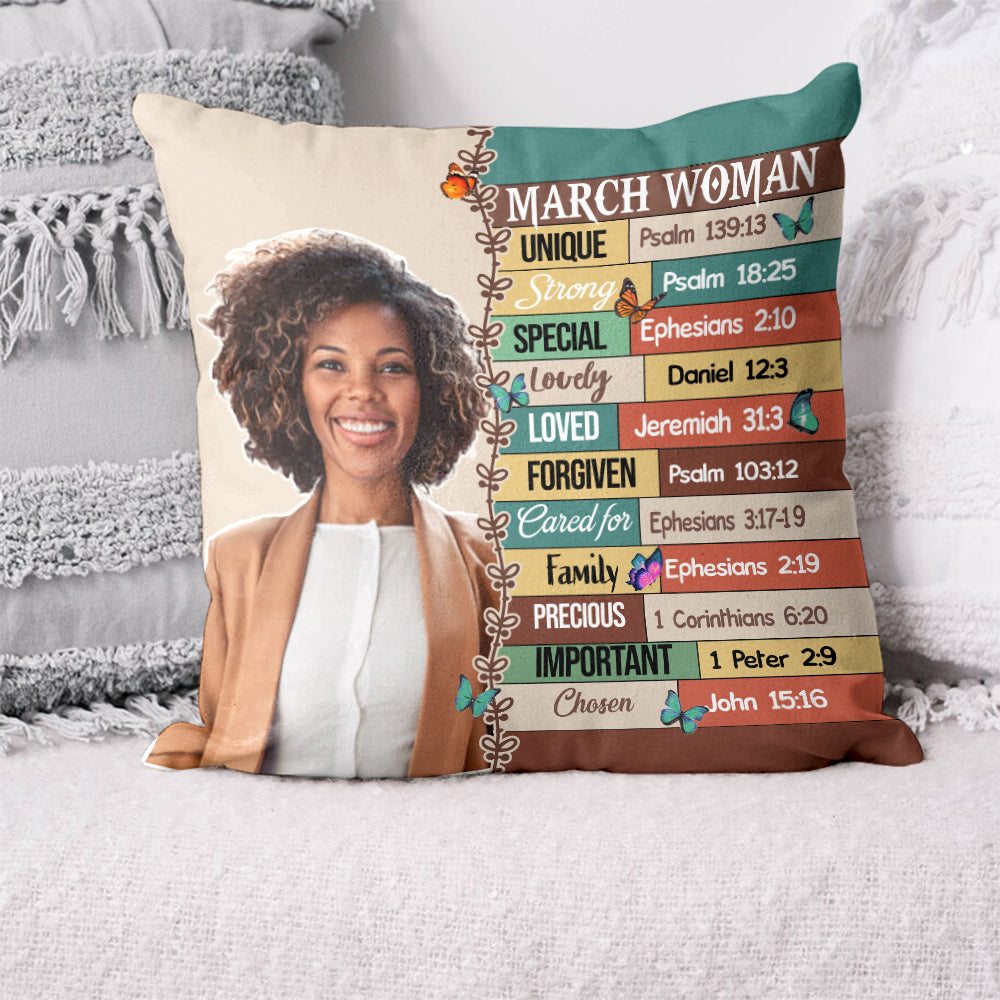 Personalized Photo Pillow, March Birthday Gift Ideas