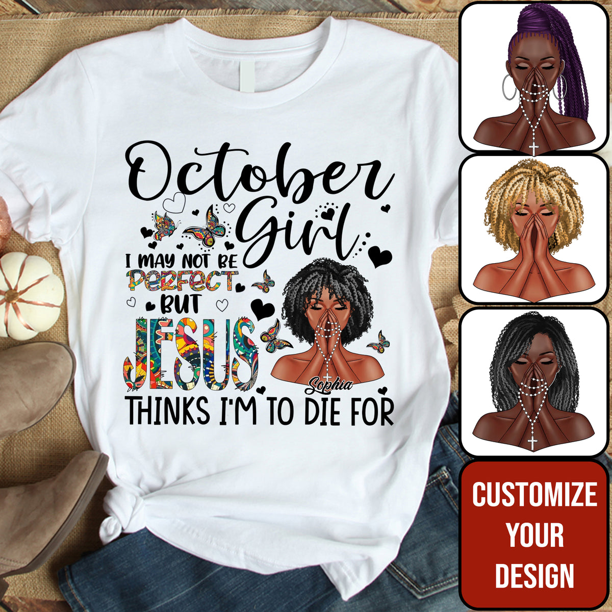 Personalized October Birthday Shirt, Custom Birthday Shirt, Queens are Born In October, October Birthday Shirts For Woman, October Birthday Gifts-YPT-ALK