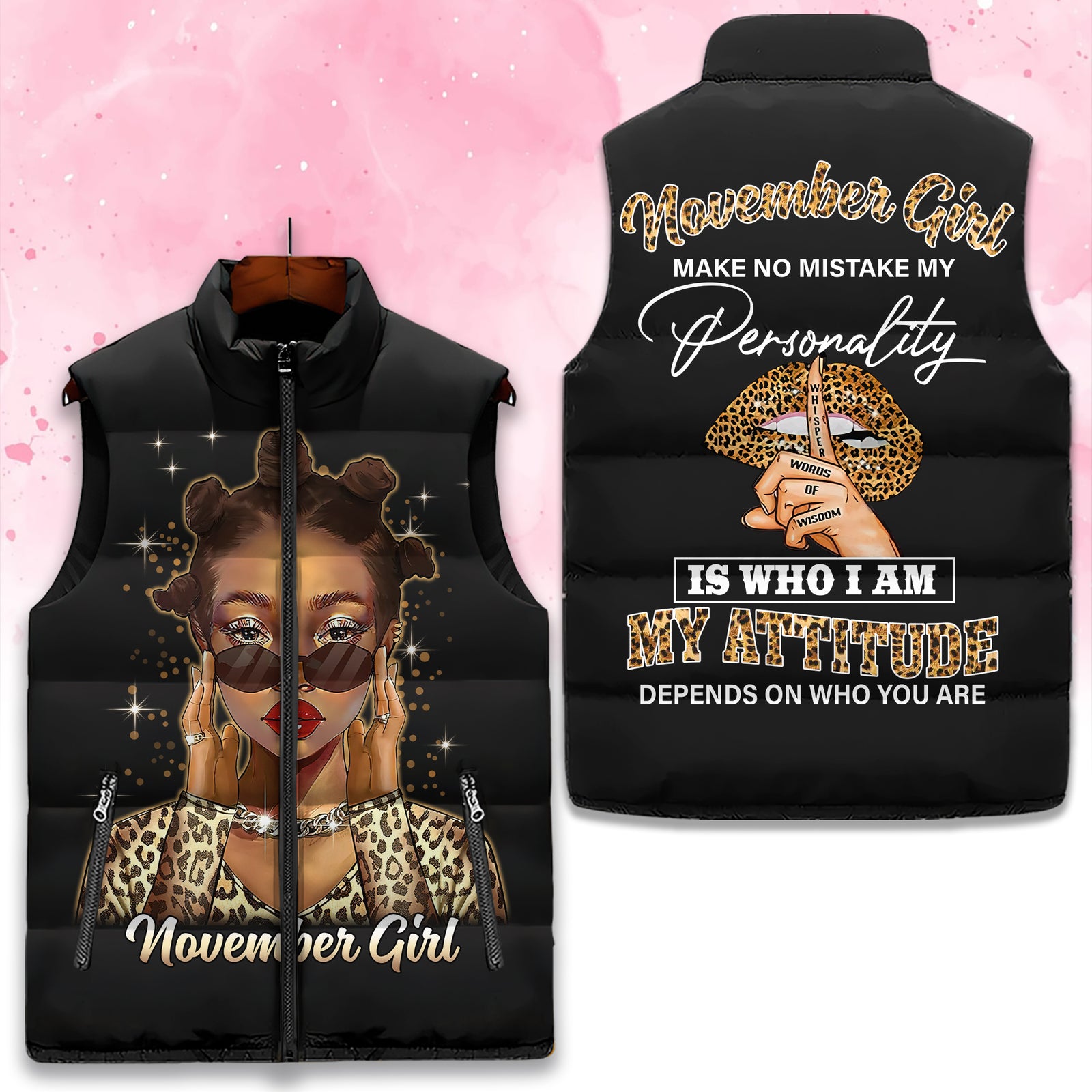 Puffer Vest - Personalized November Birthday Month, Gift Ideas For November Birthday For Girls