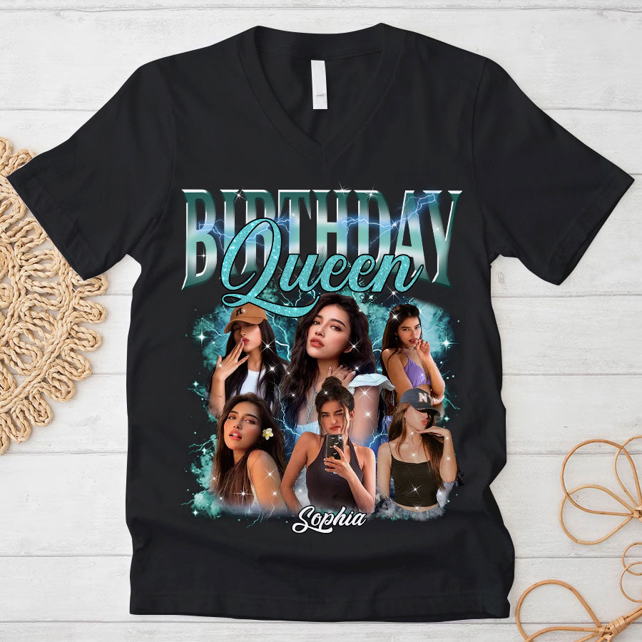 Birthday Shirts, Custom Photo Birthday Shirts, Birthday Shirts For Black Women, Its My Birthday Shirt, Birthday Queen Shirt-YPT-TLQ