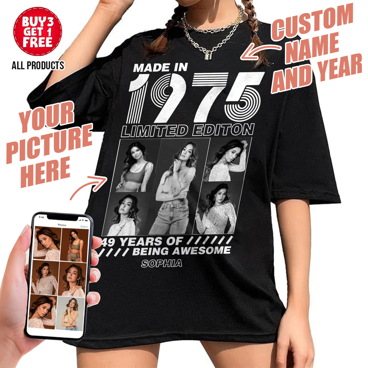 49th Birthday Shirts, Custom Birthday Shirts, Turning 49 Shirt, Gifts For Women Turning 49, 49 And Fabulous Shirt -YPT-TLT