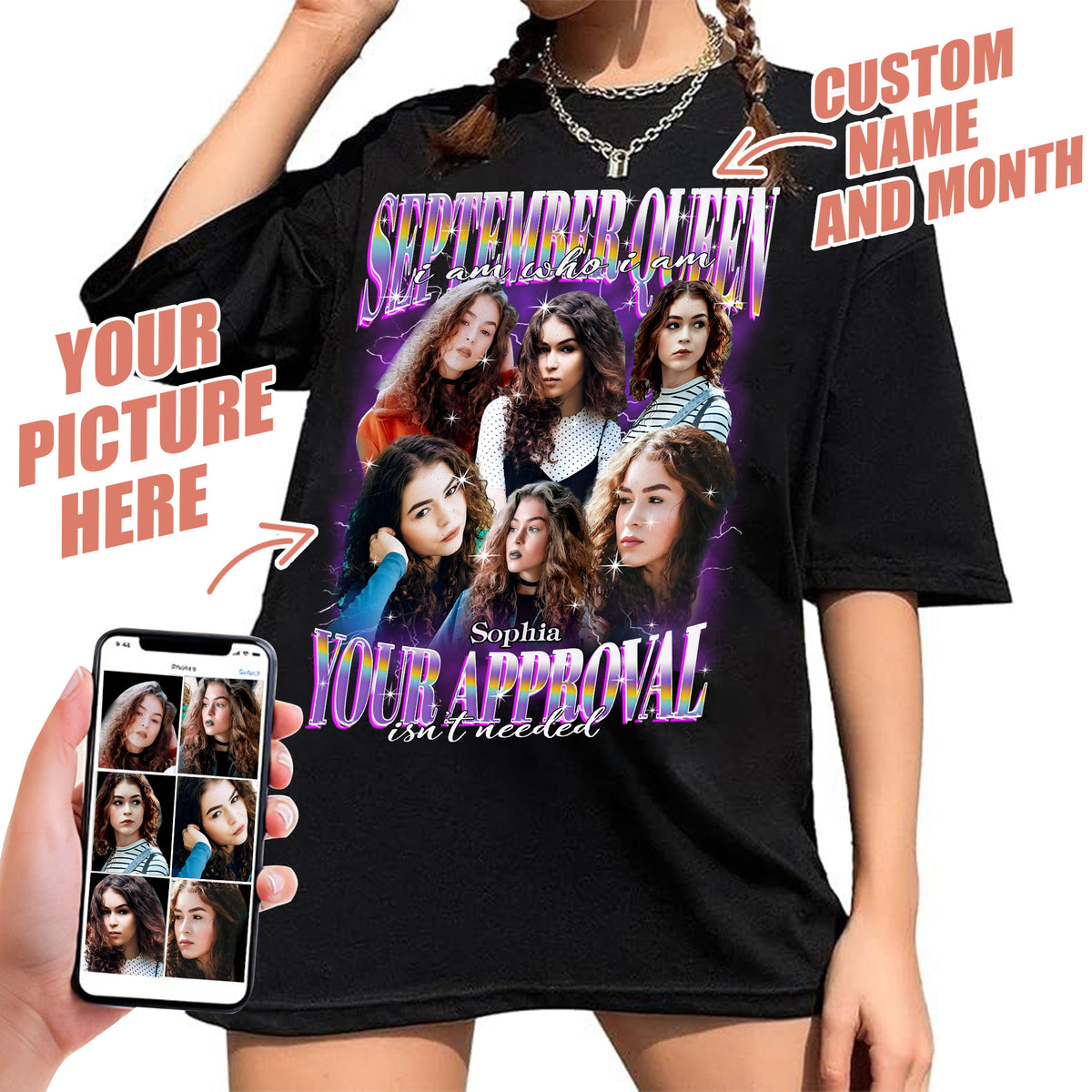 September Birthday Shirt, Custom Birthday Shirt, Queens are Born In September, September Birthday Shirts For Woman, September Birthday Gifts-YPT-TLT