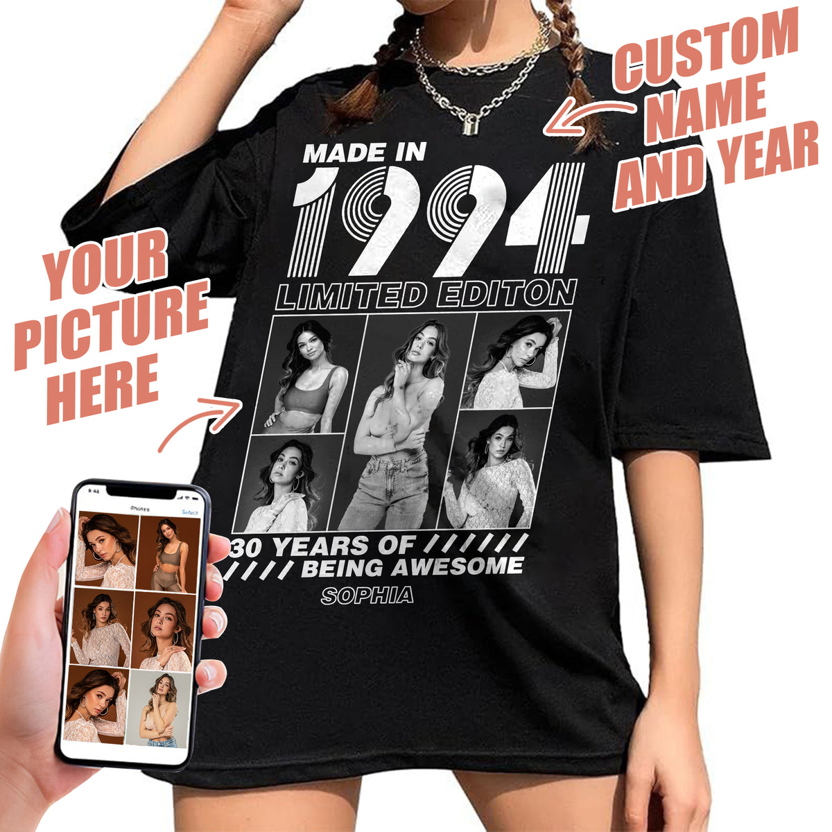 30th Birthday Shirts, Custom Birthday Shirts, Turning 30 Shirt, Gifts For Women Turning 30, 30 And Fabulous Shirt -YPT-TLT