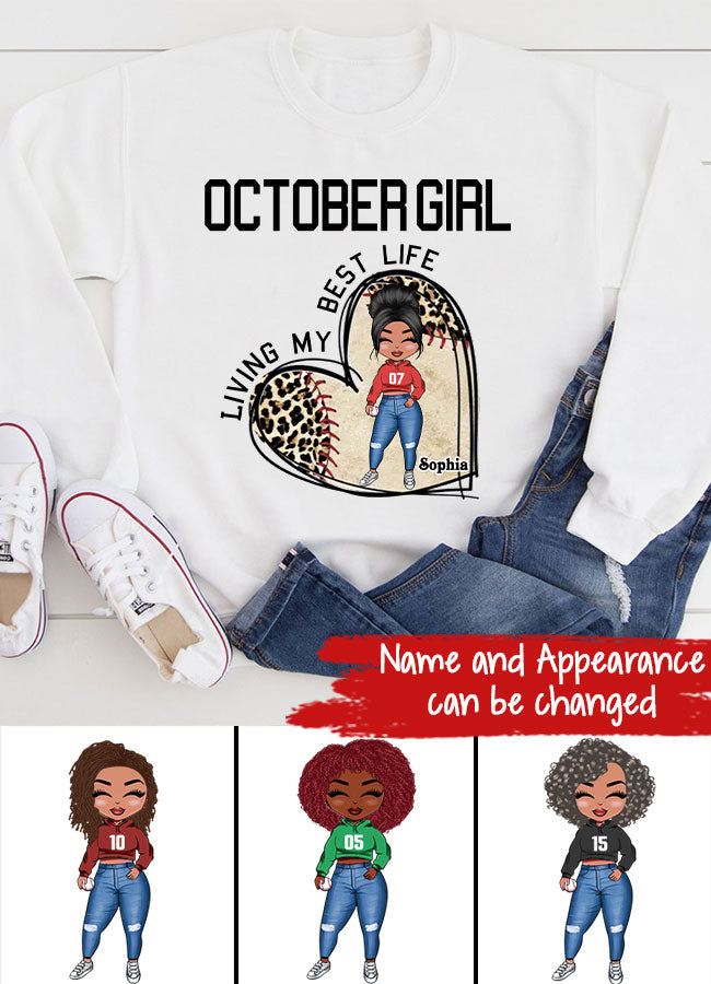 October Birthday Shirt, Custom Birthday Shirt, Queens Born In October , October Birthday Gifts, October  Shirts For Woman, Baseball Lover