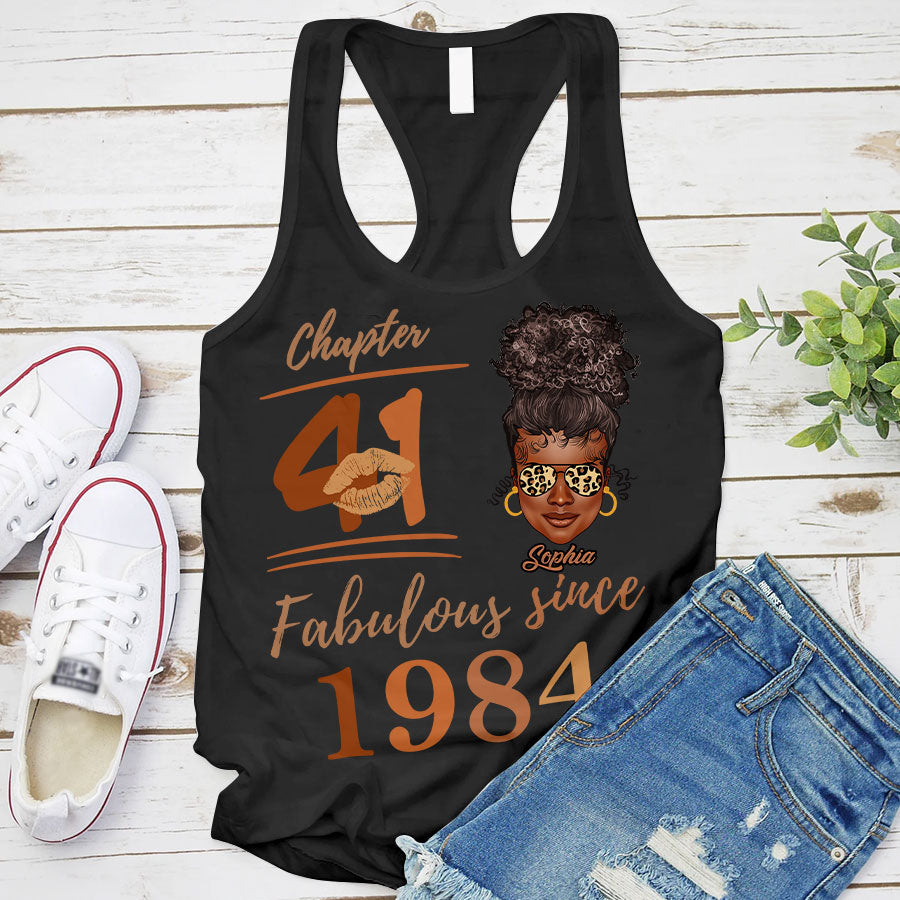Chapter 41, Fabulous Since 1984 41st Birthday Unique T Shirt For Woman, Her Gifts For 41 Years Old , Turning 41 Birthday Cotton Shirt TLQ