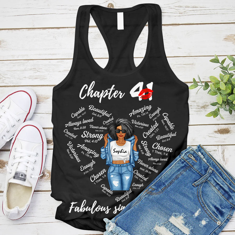 Chapter 41, Fabulous Since 1985 41st Birthday Unique T Shirt For Woman, Her Gifts For 41 Years Old , Turning 41 Birthday Cotton Shirt-TLQ