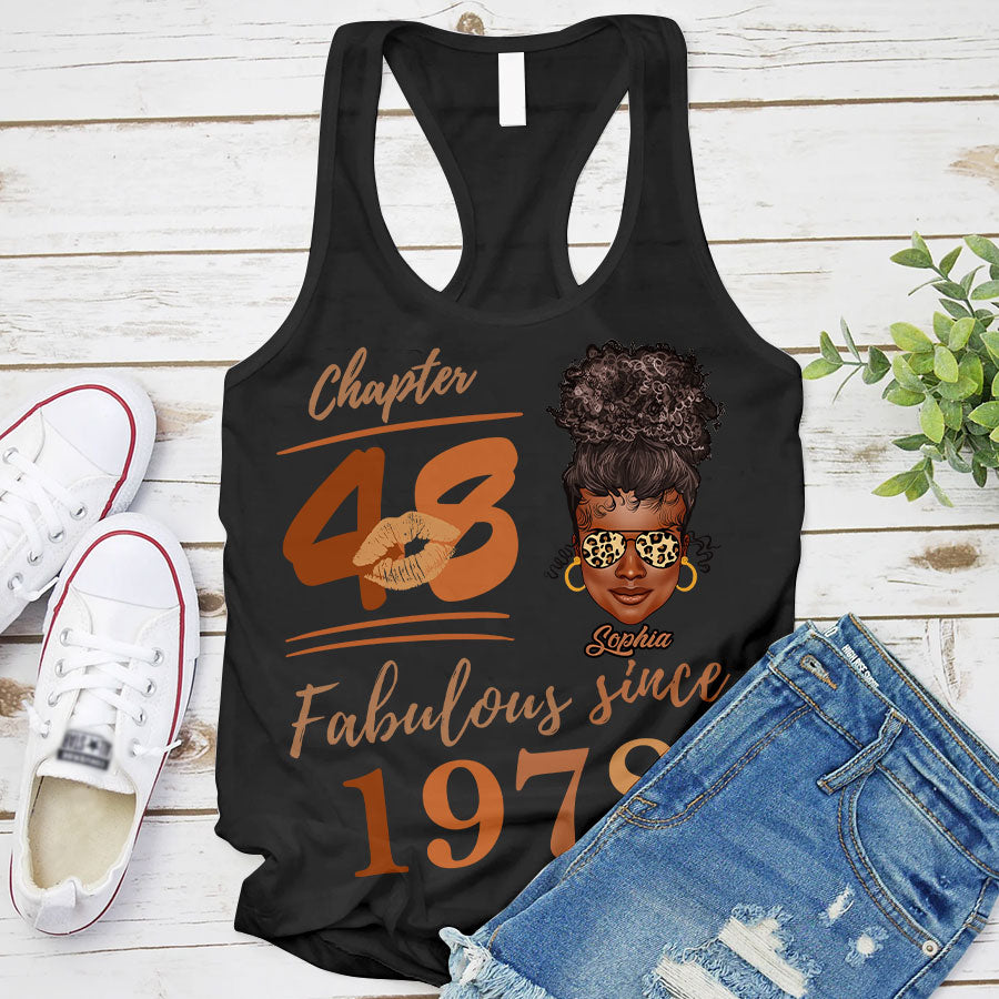 Chapter 48, Fabulous Since 1978 48th Birthday Unique T Shirt For Woman, Her Gifts For 48 Years Old , Turning 48 Birthday Cotton Shirt TLQ