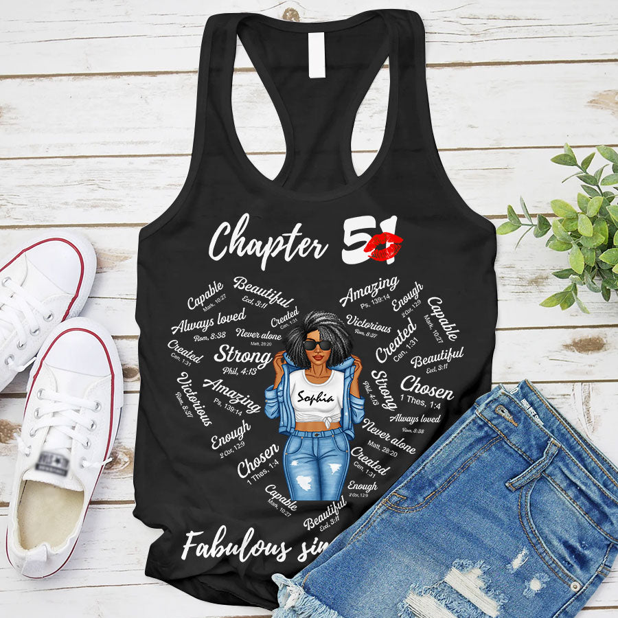 Chapter 51, Fabulous Since 1975 51st Birthday Unique T Shirt For Woman, Her Gifts For 51 Years Old , Turning 51 Birthday Cotton Shirt-TLQ