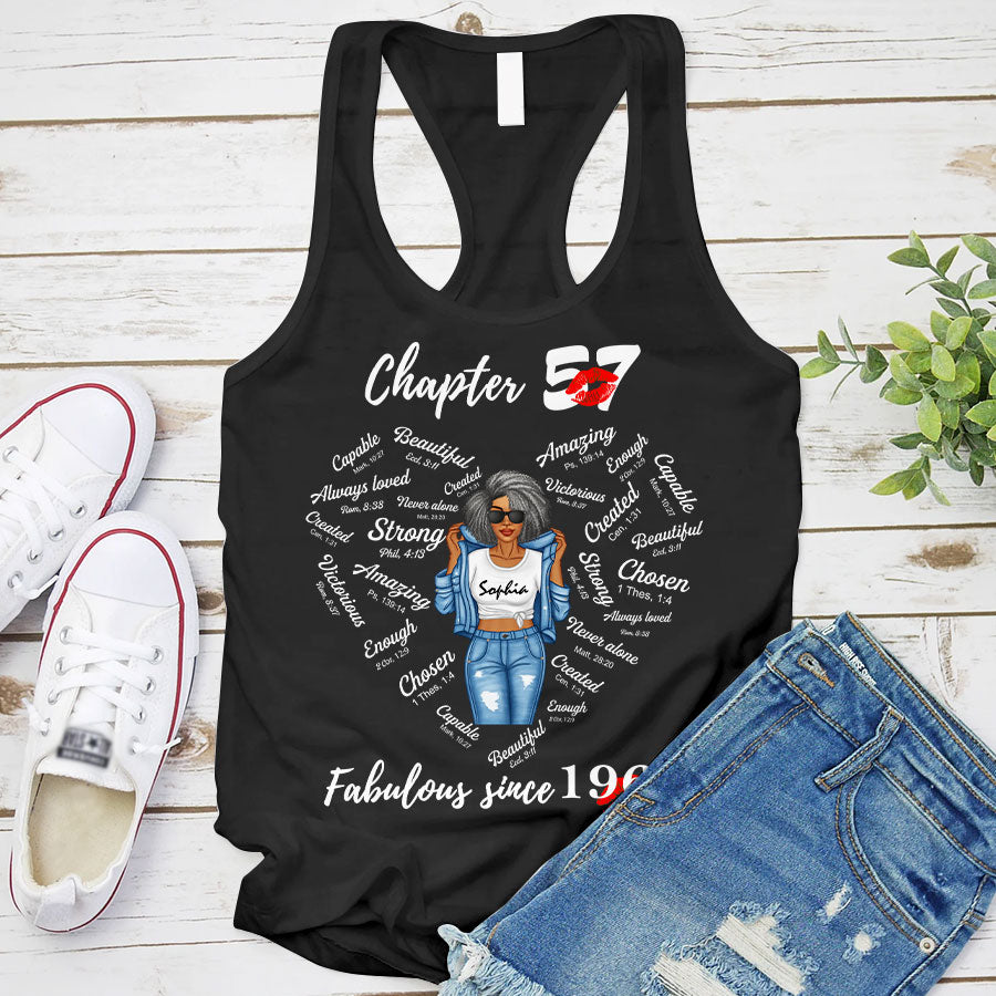 Chapter 57, Fabulous Since 1967 57th Birthday Unique T Shirt For Woman, Her Gifts For 57 Years Old , Turning 57 Birthday Cotton Shirt-TLQ