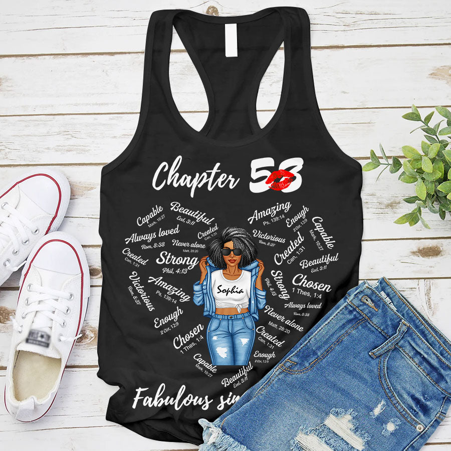 Chapter 58 Fabulous Since 1968 58th Birthday Unique T Shirt For Woman, Her Gifts For 58 Years Old , Turning 58 Birthday Cotton Shirt-TLQ