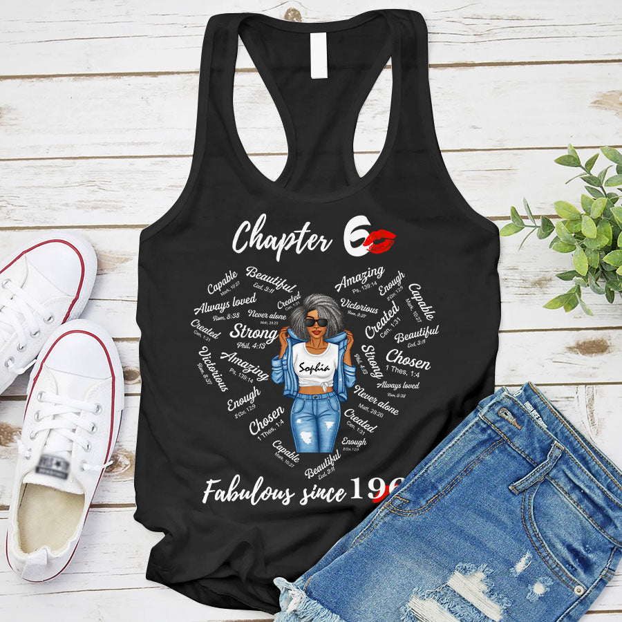 Chapter 60 Fabulous Since 1965 60th Birthday Unique T Shirt For Woman, Her Gifts For 60 Years Old , Turning 60 Birthday Cotton Shirt-TLQ