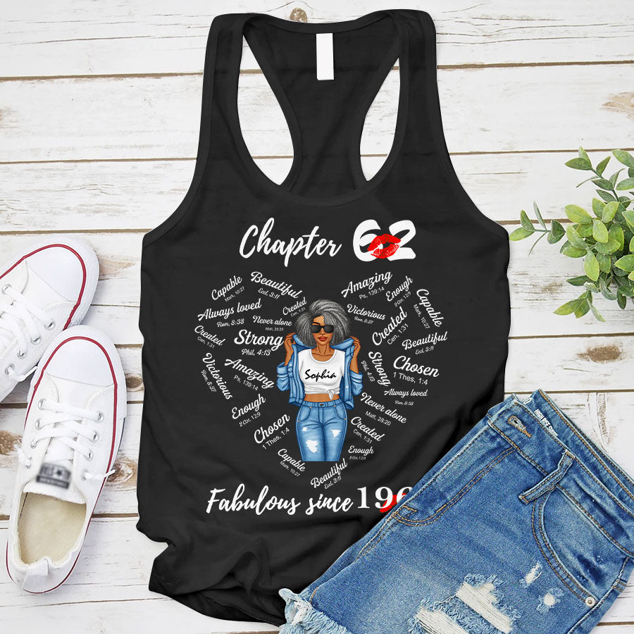 Chapter 62 Fabulous Since 1962 62nd Birthday Unique T Shirt For Woman, Her Gifts For 62 Years Old , Turning 62 Birthday Cotton Shirt-TLQ