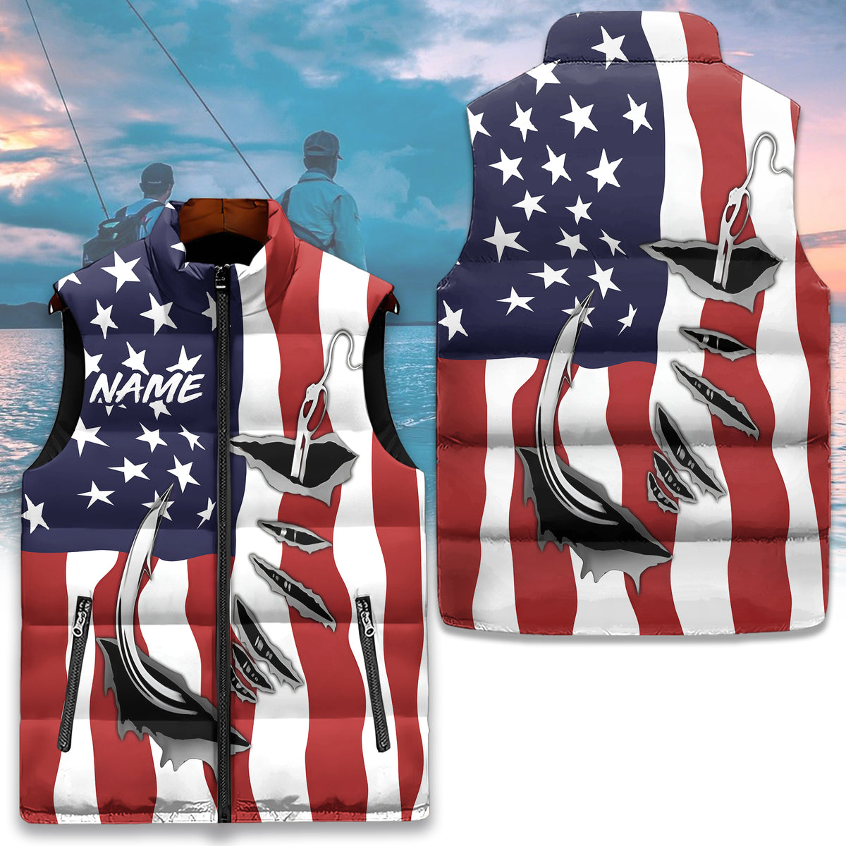 Puffer Vest - Personalized Gift Ideas For Fishing Lovers