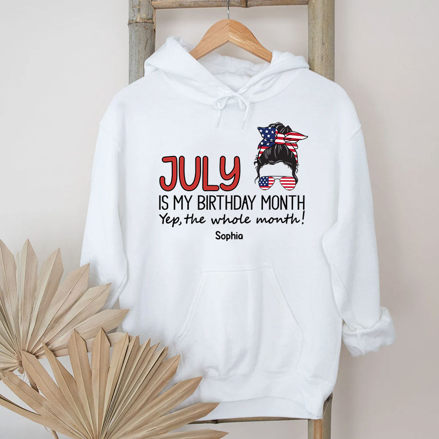 July Birthday Shirt, Custom Birthday Shirt, Queens Born In July, July Birthday Shirts For Woman, July Birthday Gifts, July Is My Birthday Month, Yep The Whole Month