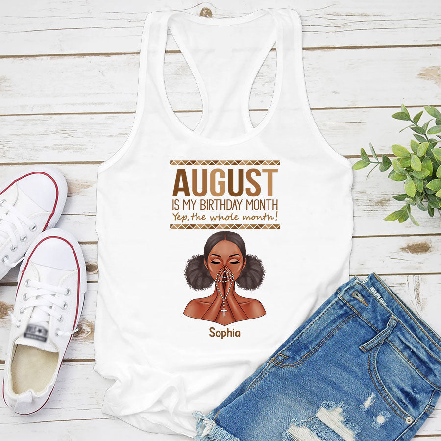 Custom Birthday Shirt, Queen Was Born In August, August Birthday Gifts For Woman, August Birthday Gifts