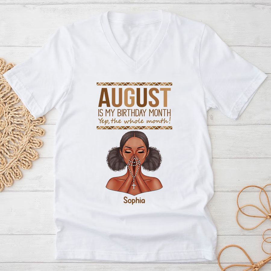 Custom Birthday Shirt, Queen Was Born In August, August Birthday Gifts For Woman, August Birthday Gifts