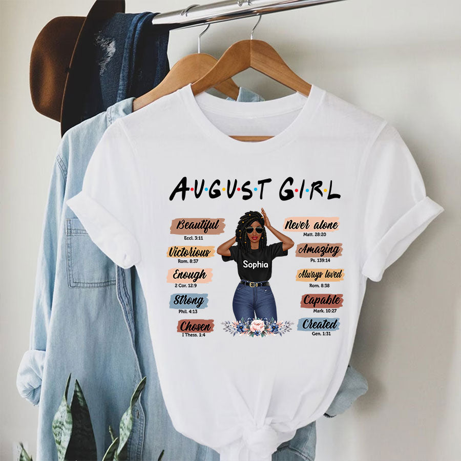 Custom Birthday Shirt, Queen Was Born In August, August Birthday Shirts For Woman, August Birthday Gifts, August Is My Birthday Month