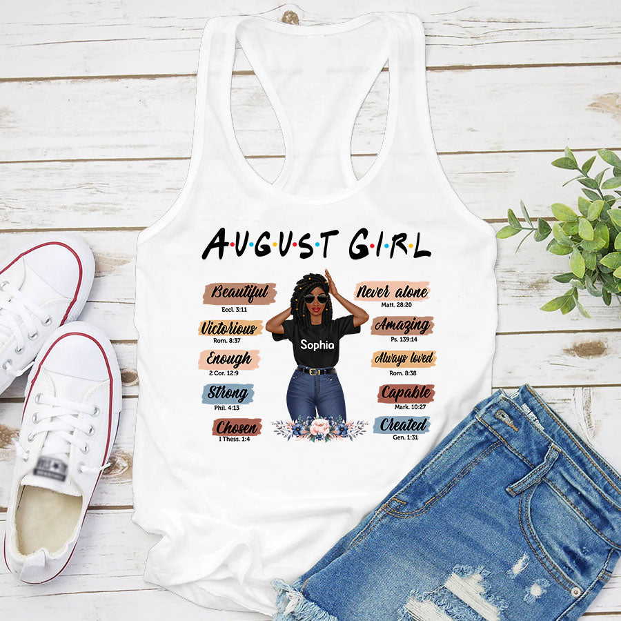 Custom Birthday Shirt, Queen Was Born In August, August Birthday Shirts For Woman, August Birthday Gifts, August Is My Birthday Month