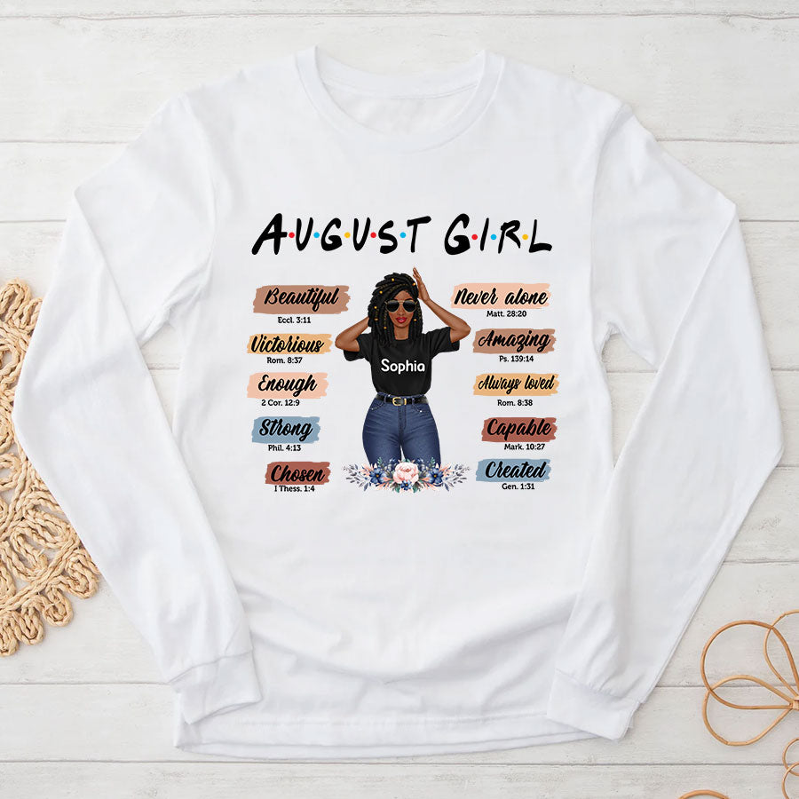 Custom Birthday Shirt, Queen Was Born In August, August Birthday Shirts For Woman, August Birthday Gifts, August Is My Birthday Month