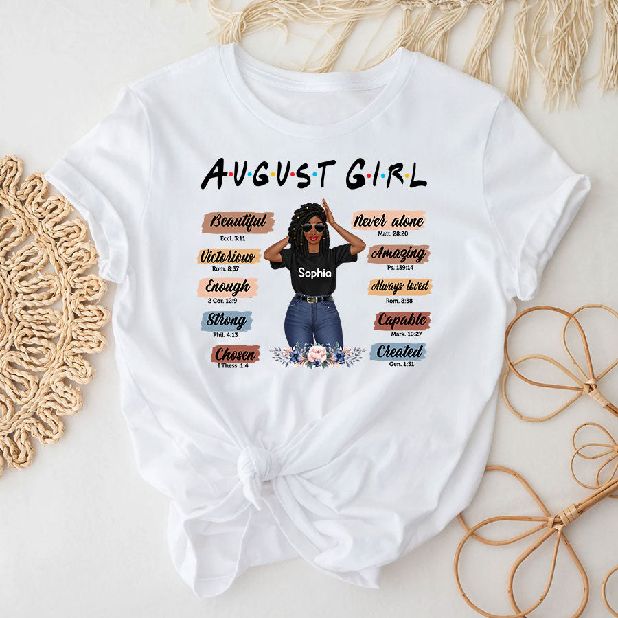 Custom Birthday Shirt, Queen Was Born In August, August Birthday Shirts For Woman, August Birthday Gifts, August Is My Birthday Month